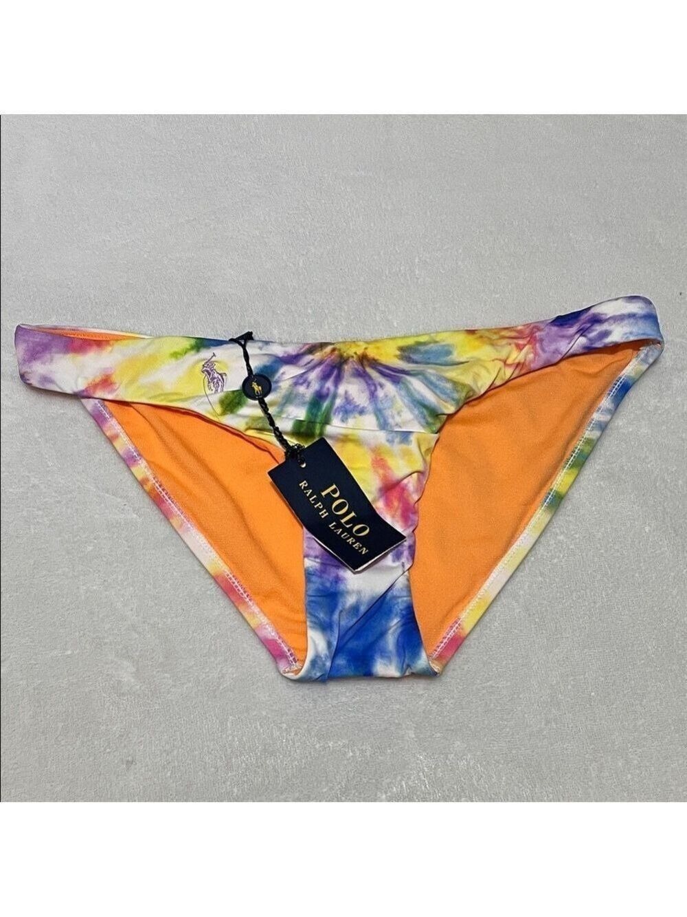 Polo Ralph Lauren Spiral Tie-Dyed Devin Hipster Multi Bikini Bottom Small
